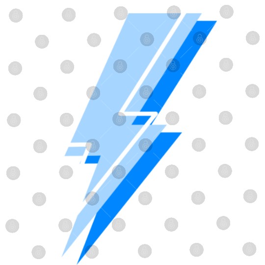 Nerdy blue thunder with white outlines Digital Files