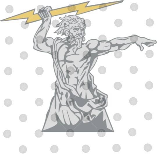 Greek mythology Zeus lightning bolt silhouette Digital Files