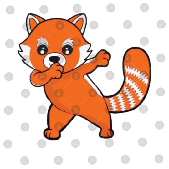 Dabbing Red Panda Cherry Blossoms Bamboo Digital Files