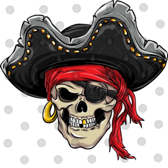 Pirate skull / skull pirate hat Digital Files