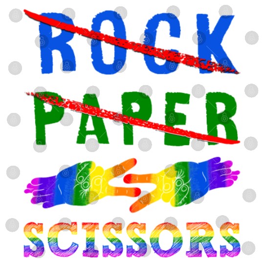 Rock Paper Scissors Lesbian Couple LGBTQ Pride Mon Digital Files