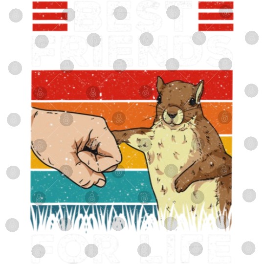 Retro Squirrel Best Friends For Life Funny Squirre Digital Files
