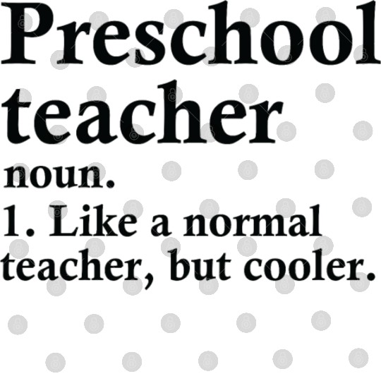 Preschool Teacher Definition Digital Files