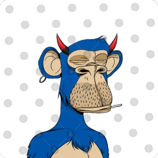 Blue bored monkey Digital Files