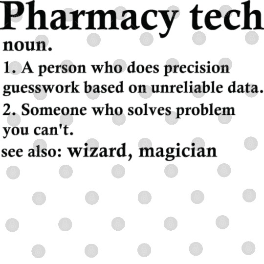 Pharmacy Tech Definition Funny Occupation Digital Files