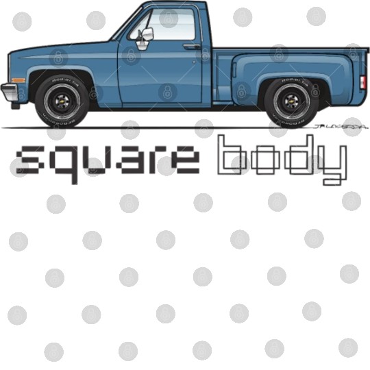 Square Body Blue Digital Files