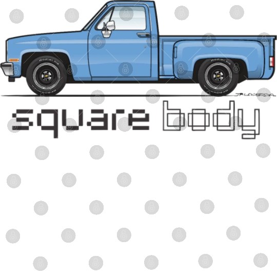 Square Body Light Blue Digital Files