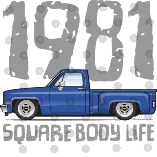 1981 Square Body Life Bright Blue Digital Files