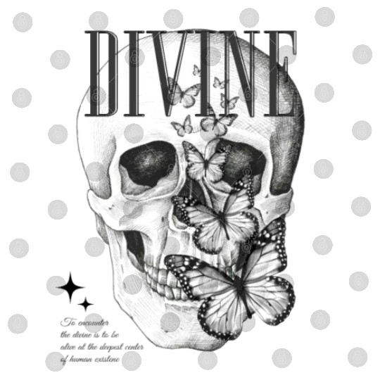 Divine Skull and Butterflies Digital Files