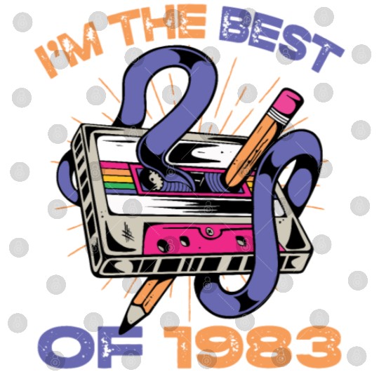 I'm the best of 1983 Vintage Cassette Tape Retro Digital Files