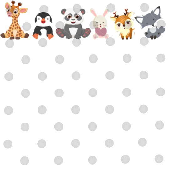 Kawaii Animals Giraffe Penguin Panda Bunny Deer Fo Digital Files