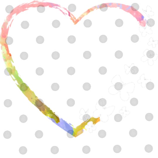 Butterfly Heart Cute Gardening Butterflies Digital Files