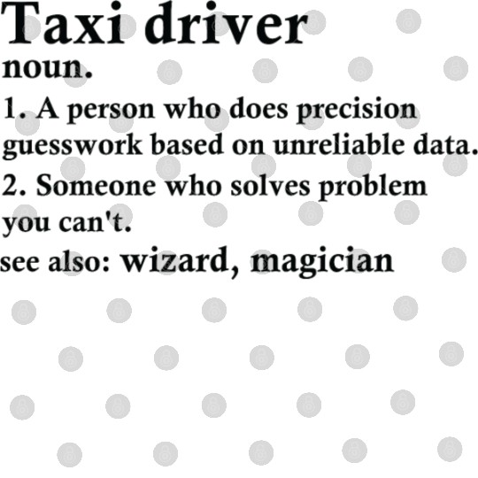 Taxi Driver Funny Definition Digital Files