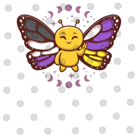 Gender Non-Binary Monarch Butterfly Subtle Pride Digital Files