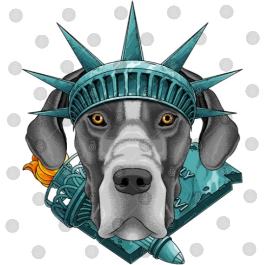 Statue Of Liberty Great Dane 4th Of July Dog USA A Digital Files