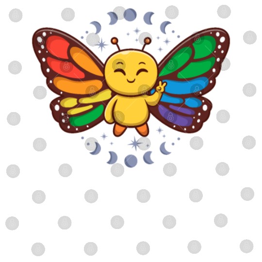 LGBTQ Rainbow Flag Monarch Butterfly Pride Month Digital Files