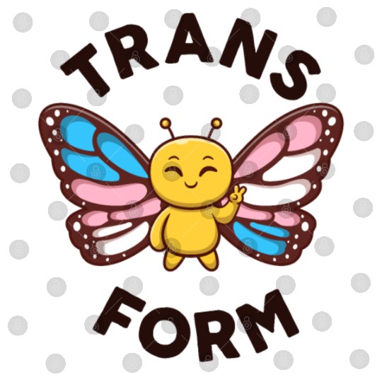Transgender Monarch Butterfly Trans Form Kawaii Digital Files