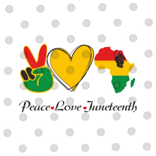 Peace Love Juneteenth, Freedom Day America African Digital Files