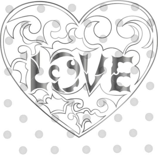 Artsy Love Silver logo in a heart Digital Files
