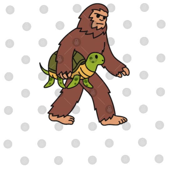 Bigfoot Sasquatch Walking Turtle Digital Files