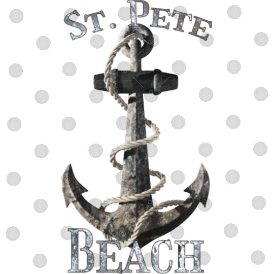 Saint Pete Florida Nautical Anchor Sailing Digital Files