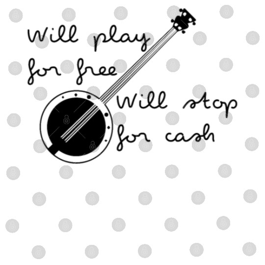 Hilarious Will Play For Free Guitar Guitarist Digital Files