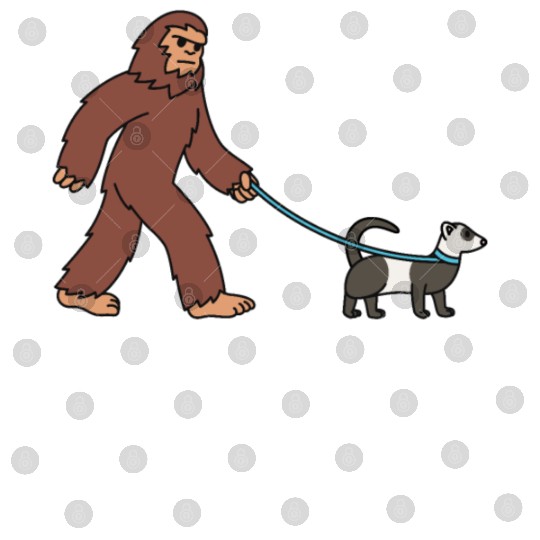 Bigfoot Sasquatch Walking Ferret Digital Files