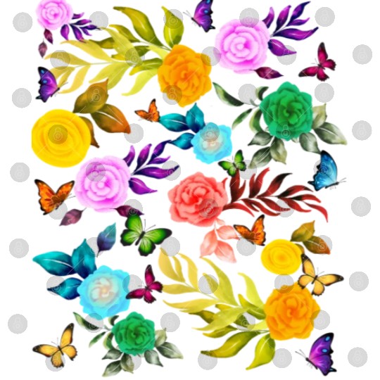 Pride Love - Background Flowers with Butterflies Digital Files