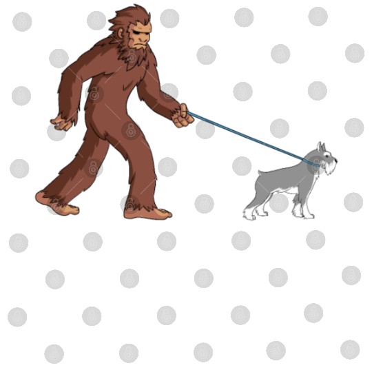 Bigfoot Sasquatch Walking Schnauzer Digital Files