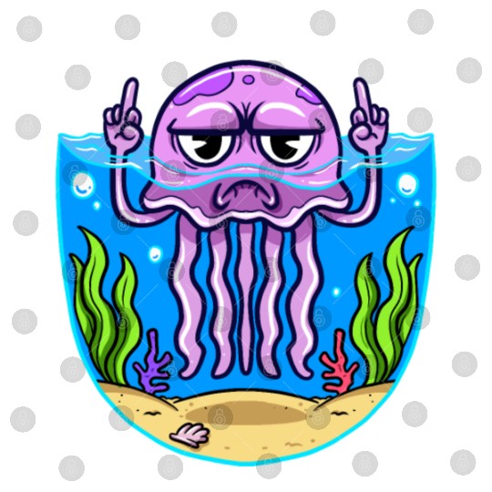 Jelly Fish Middle Finger Jellyfish Digital Files