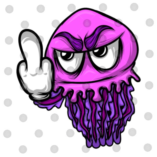 Jelly Fish Middle Finger Jellyfish Digital Files