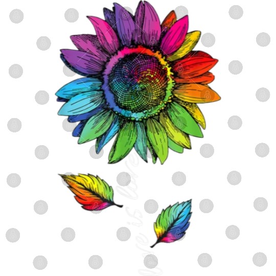 Rainbow Sunflower Love Is Love LGBT Gay Lesbian Digital Files