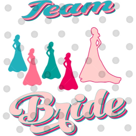 team bride silhouettes bachelorette party Digital Files