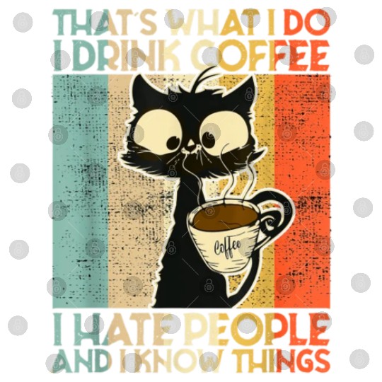 That's What I Do I Drink Coffee I Hate People Blac Digital Files