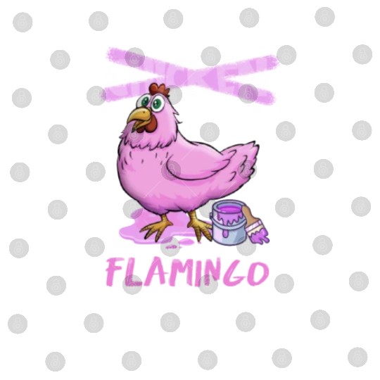 Huhn As Flamingo Cartoon Digital Files