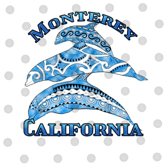 Monterey California Vacation Tribal Dolphins Digital Files