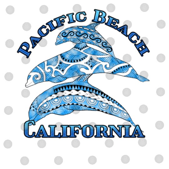Pacific Beach California Vacation Tribal Dolphins Digital Files