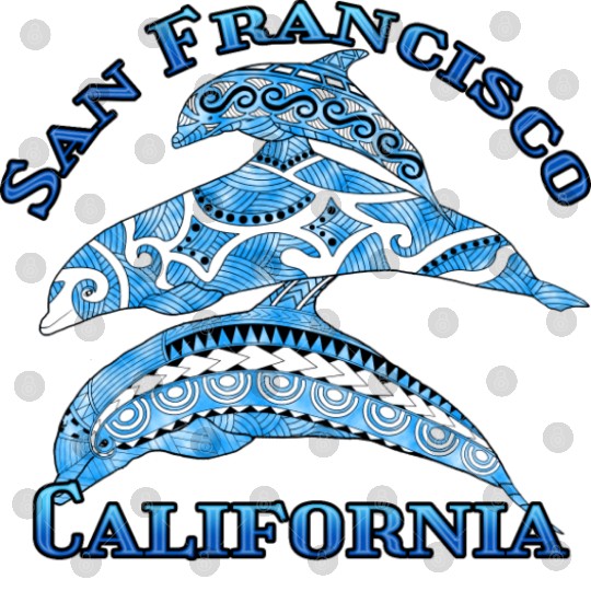San Francisco California Vacation Tribal Dolphins Digital Files