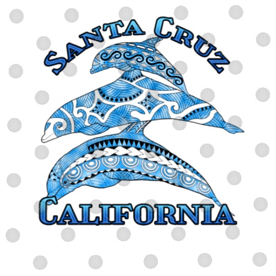 Santa Cruz California Vacation Tribal Dolphins Digital Files