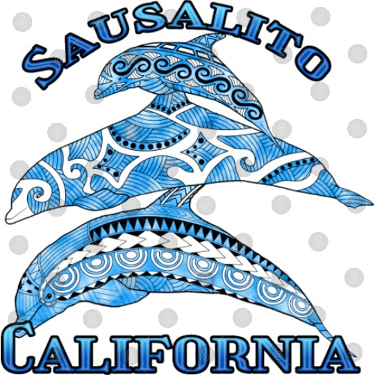 Sausalito California Vacation Tribal Dolphins Digital Files