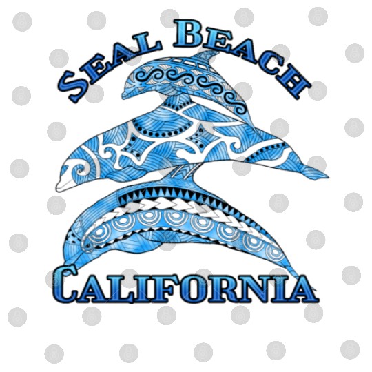 Seal Beach California Vacation Tribal Dolphins Digital Files