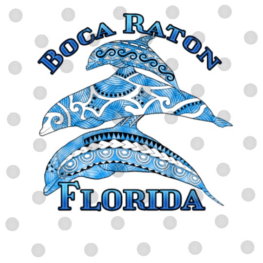 Boca Raton Florida Vacation Tribal Dolphins Digital Files