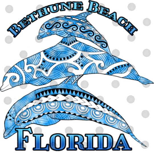 Bethune Beach Florida Vacation Tribal Dolphins Digital Files