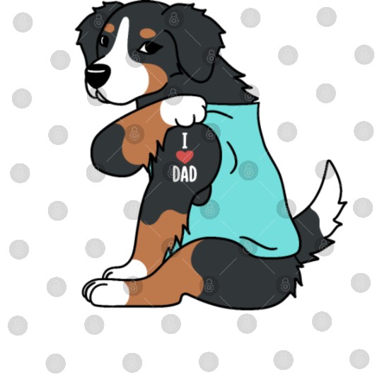 I Love Dad Bernese Mountain Dog Digital Files