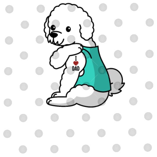 I Love Dad Bichon Frise Digital Files