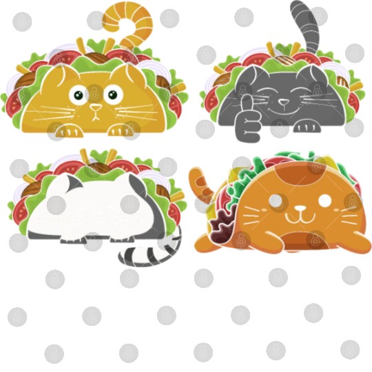 Cute Taco Cats Mexican Taco Lover Digital Files
