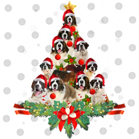 Saint Bernard Christmas Tree Digital Files Dog Owner Gift