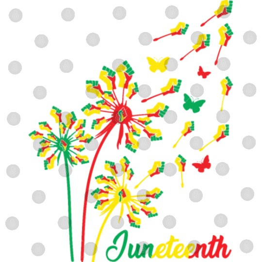 Dandelion Flower With Flying Fists Juneteenth Cele Digital Files