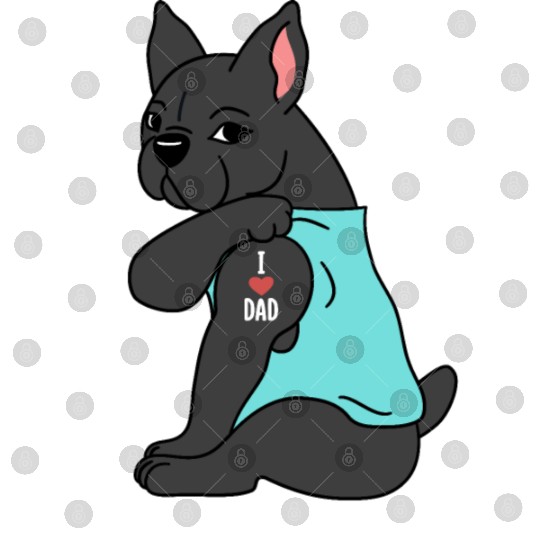 I Love Dad French Bulldog Digital Files