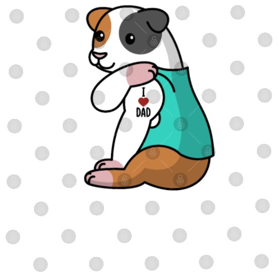I Love Dad Guinea Pig Digital Files